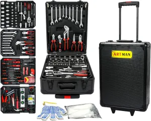 Home Tool Set Kit -899 PCS Home Auto Repair Tool Kit with Rolling Tool Box, Complete Hand Tool Set, Perfect for Homeowner, Diyer, Handyman
