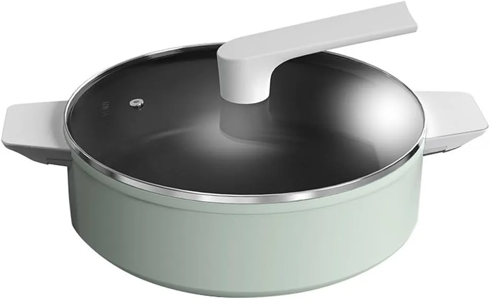 Hot Pot Camping Cooking Hiking Cookware Outdoor Cast Iron Lid Soup