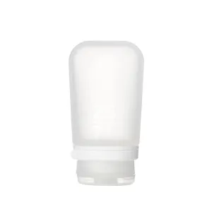 humangear GoToob  (Medium) | Refillable Silicone Travel Bottle | Locking Lid | Food-Safe Material | Clear, Medium (2.5 fl.oz.; 74ml)