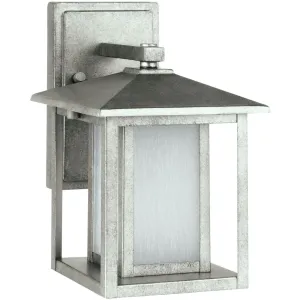 Hunnington Weathered Pewter LED Outdoor Wall Lantern