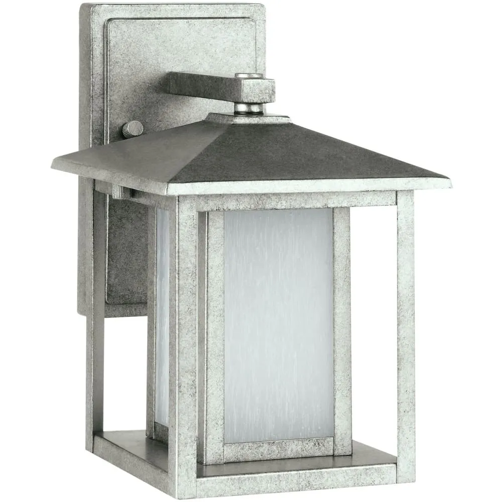 Hunnington Weathered Pewter LED Outdoor Wall Lantern