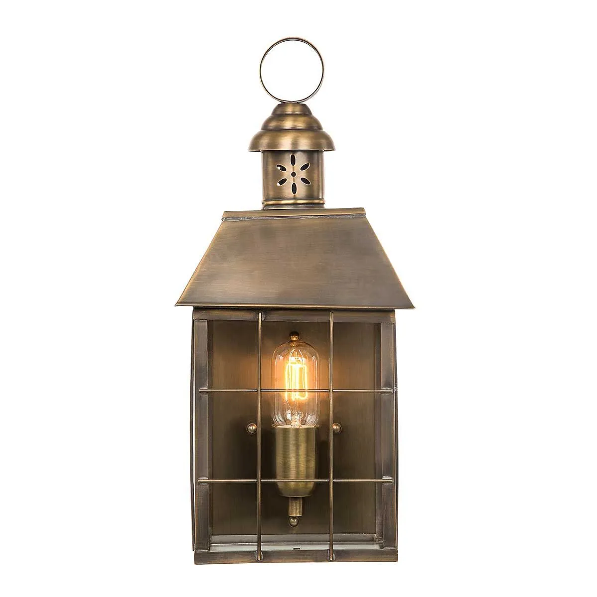 Hyde Park 1 Light Wall Lantern  | Aged Brass