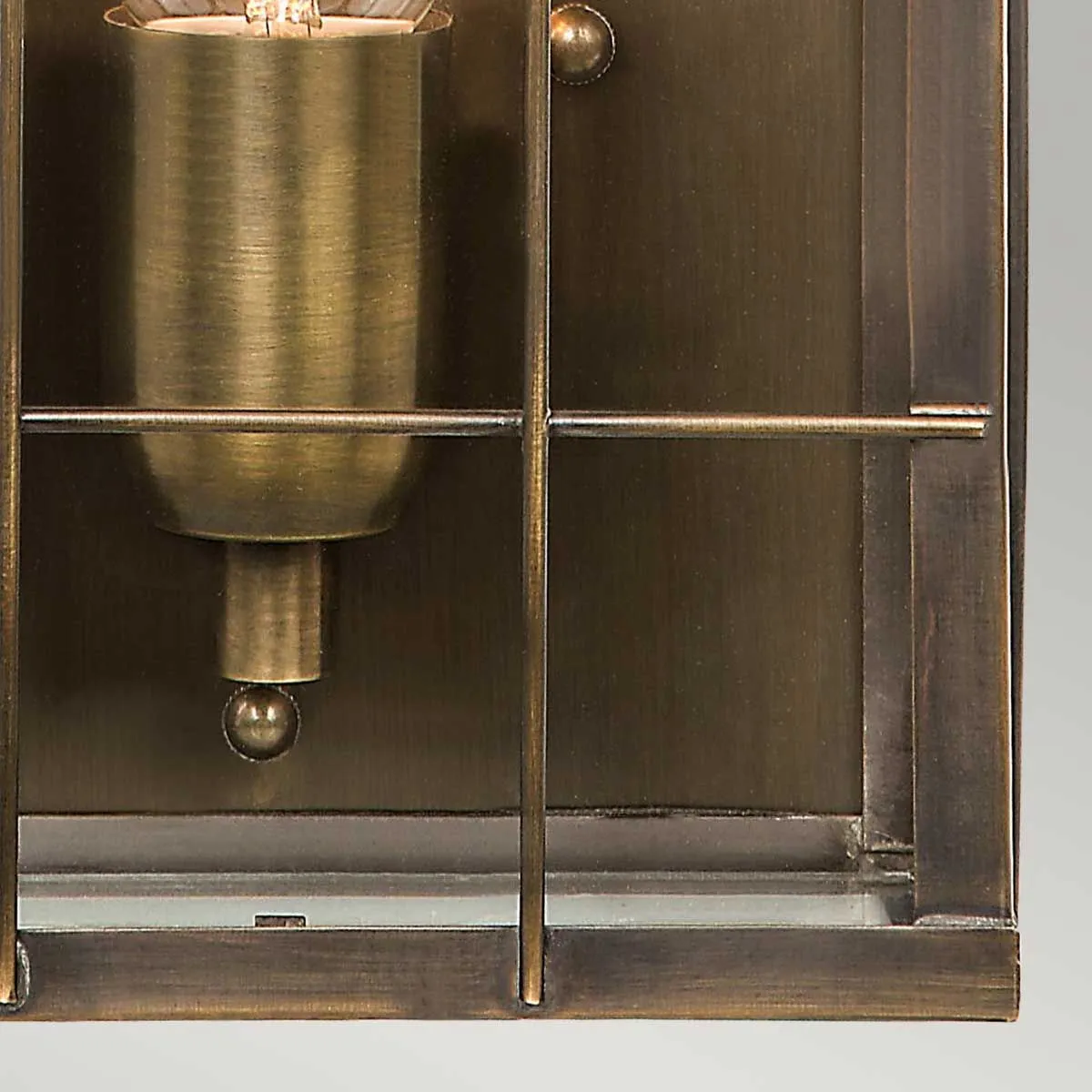 Hyde Park 1 Light Wall Lantern  | Aged Brass