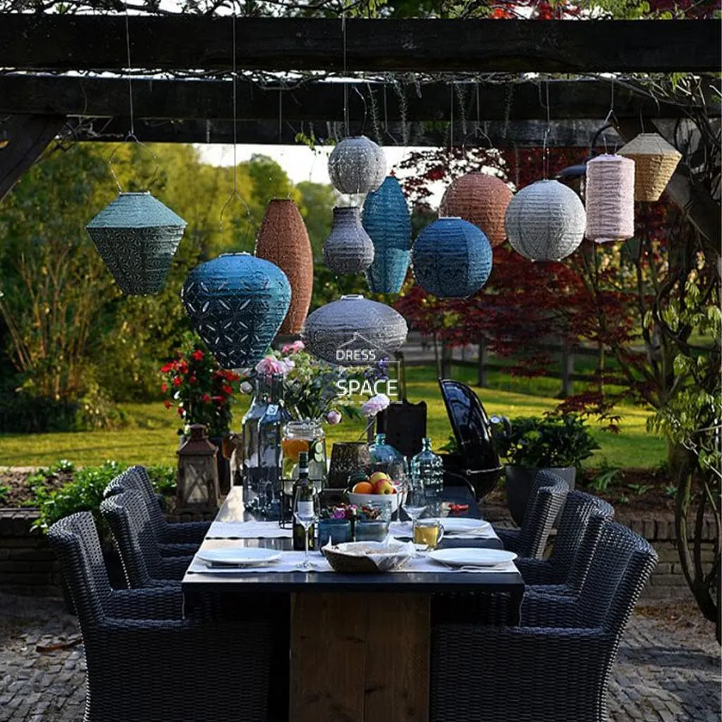 Ikat Bulb 16 - Petrol - Solar Lantern
