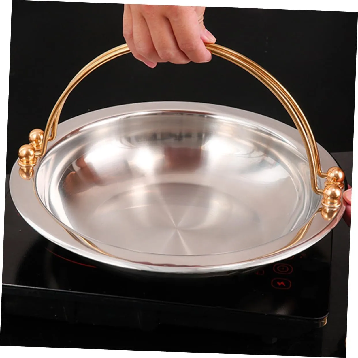 IMIKEYA Japanese Cooking Pot Outdoor Picnic Cookware Camping Cooker Pot 1pc Non-stick Stewpan