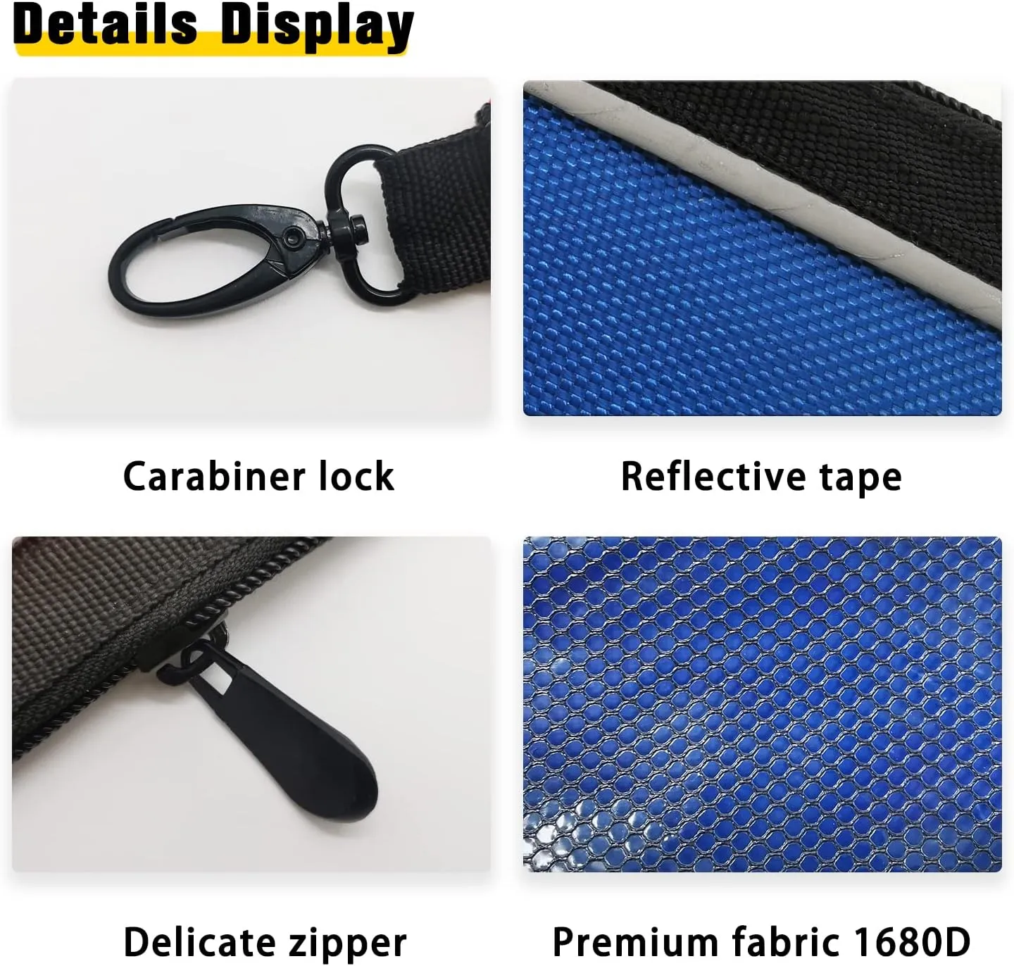 IRONLAND Zipper Pouches, Small Tools Bag, Waterproof Mesh Pouches, Tool Zipper Pouch, Travel Pouch, Clear Cosmetic Bag Case 4 Pack