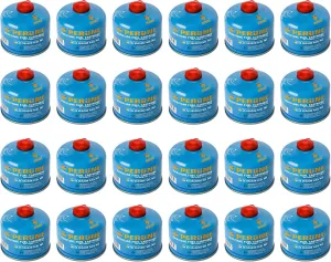 Iso-Butane Camping Fuel Gas Canister All Season Mix - 230gram (24 Pack)
