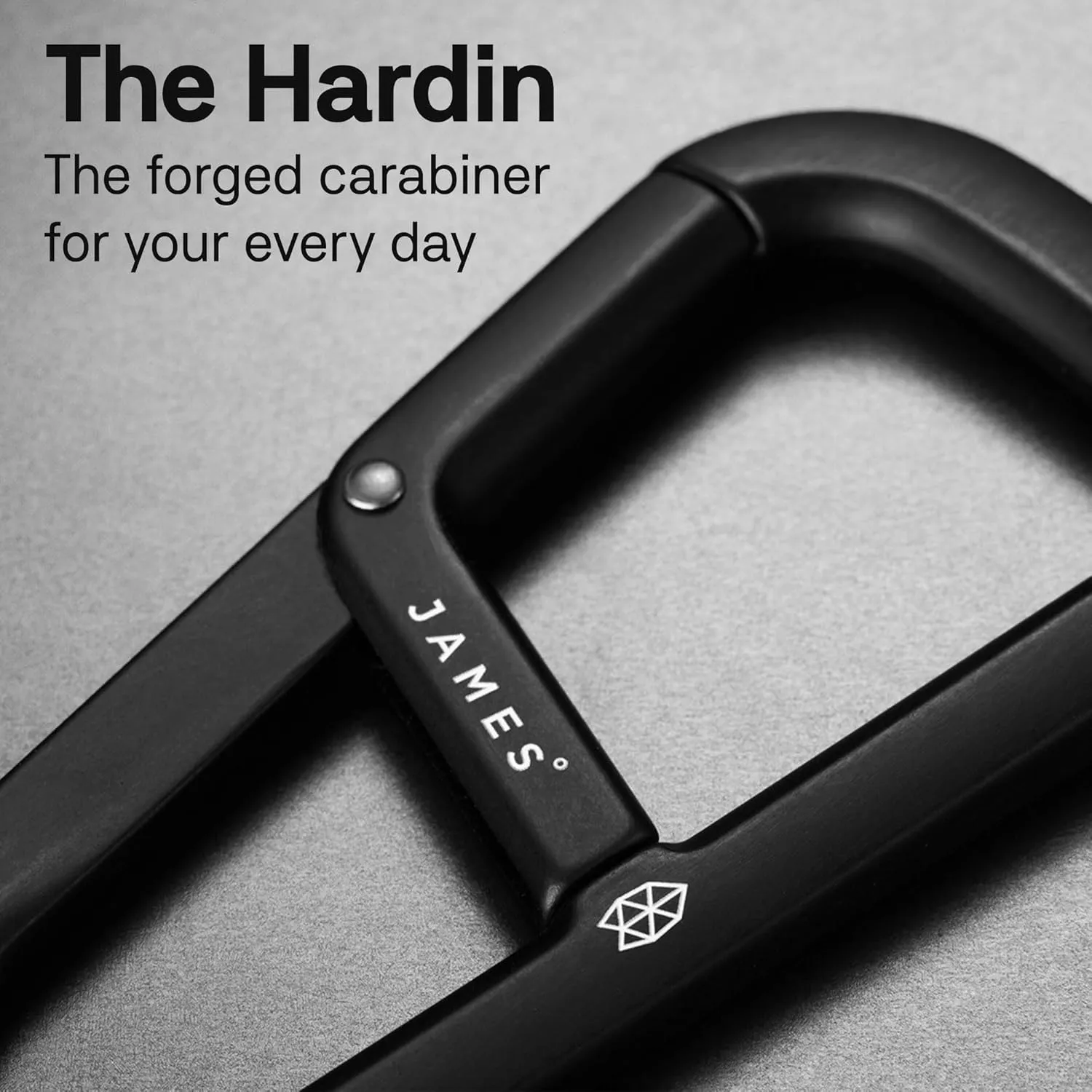 JAMES° Hardin Heavy Duty Forged Carabiner with Tapered Design for Everyday Carry, Aerospace-Grade 6063 Aluminum to Keep Keys and Necessities Secure