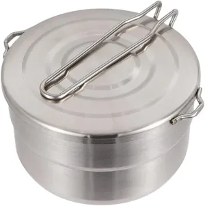 JSEIAJB Stainless Steel Outdoor Camping Pot Portable Mountaineering Cooking Tool Travel Cookware Equipment