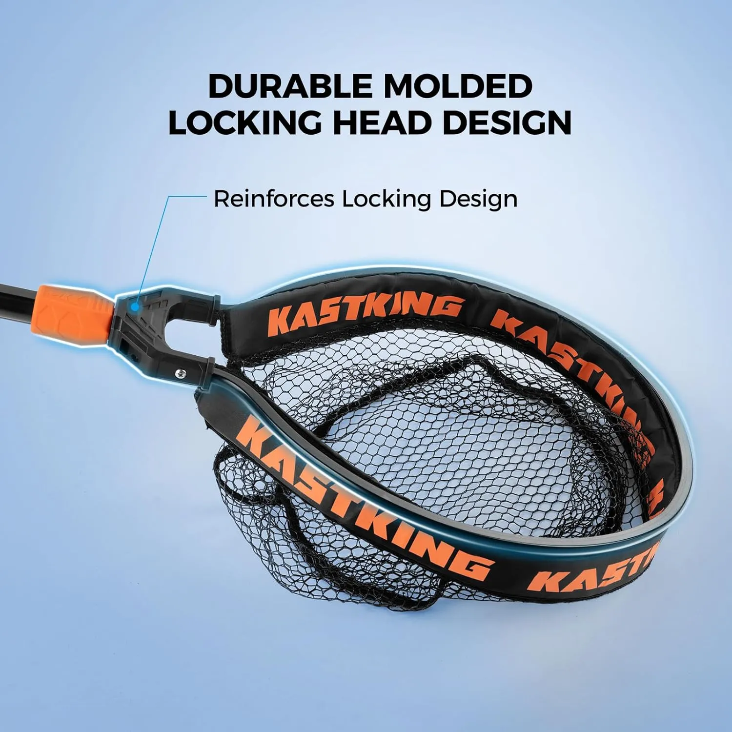 KastKing Titanet Fishing Net, Durable Aluminum Handle, Non-Slip Hi-vis Grip, Compact Storage Bag & Lanyard, Ideal for Kayak & Wading Fishing, Two Net Options