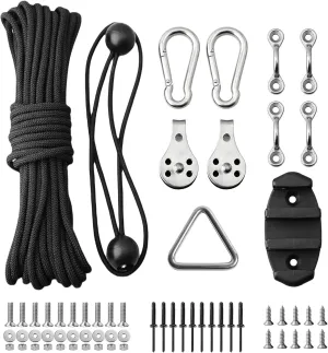 Kayak Anchor Trolley Kit - 316 Stainless Steel Heavy Duty Deluxe Anchor Trolley System for Kayak, Anchor Accessories