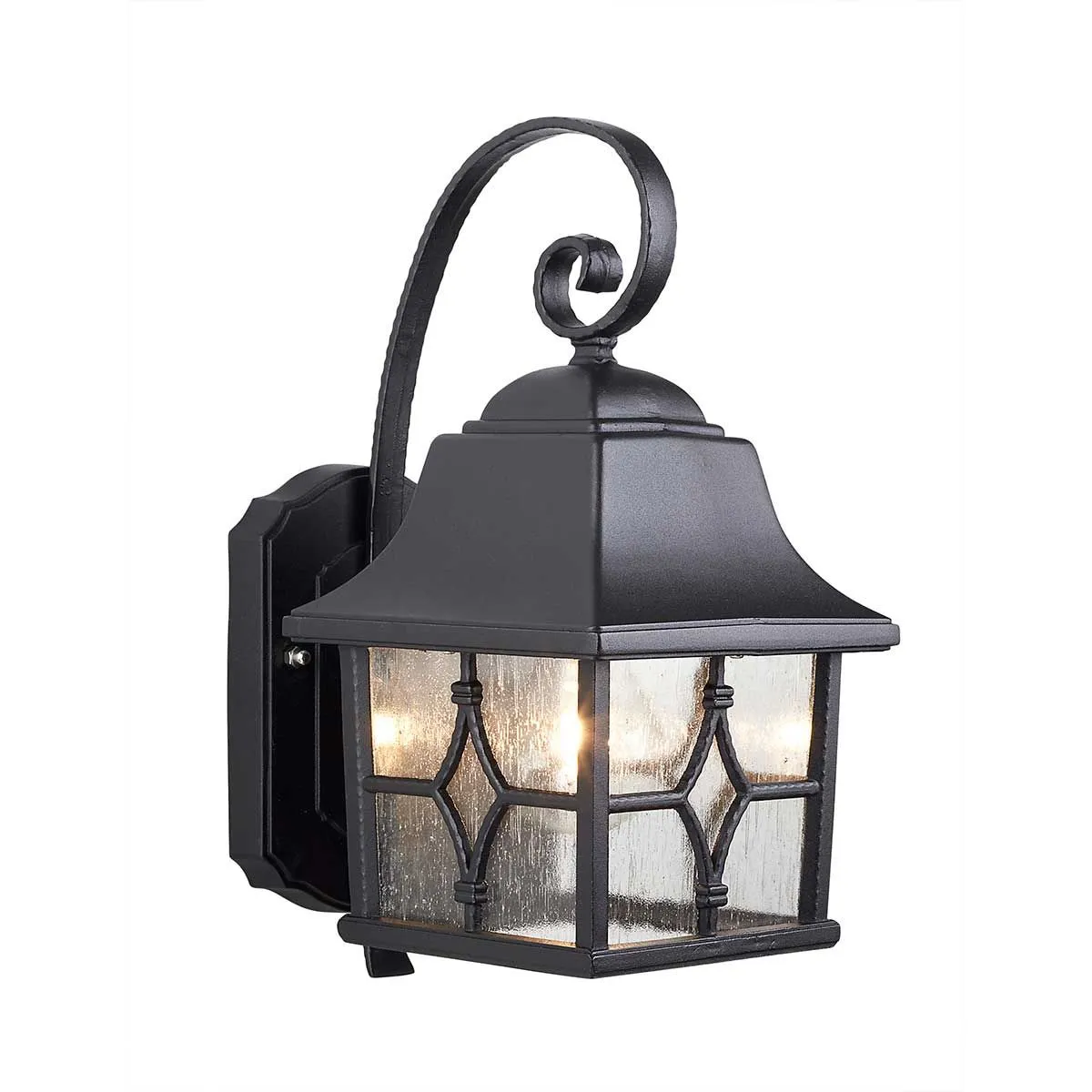 Kent 1 Light Wall Lantern | Black