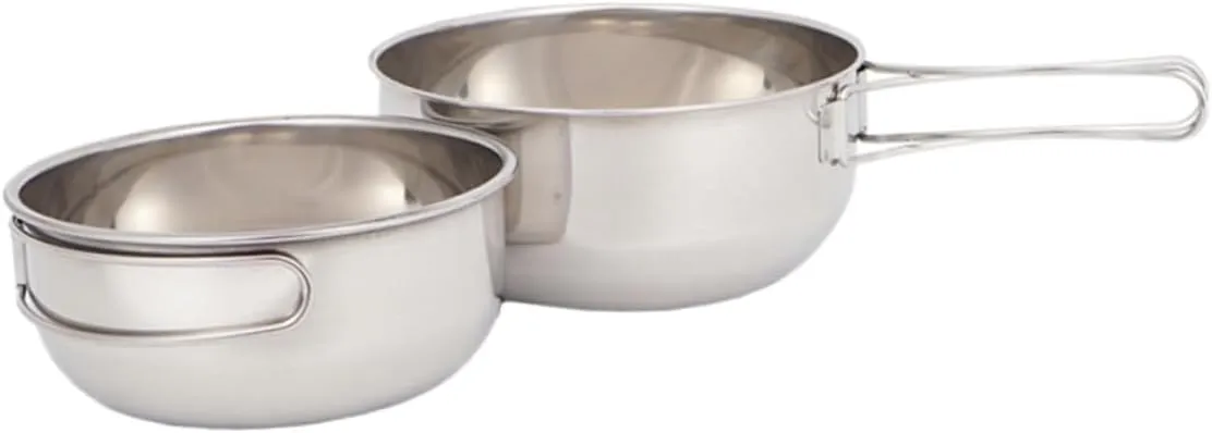 KESYOO 3pcs Stainless Steel Camping Tableware Bowl Set Folding Bowl with Mesh Bag Outdoor Cooking Tool for Hiking Picnic Bbq