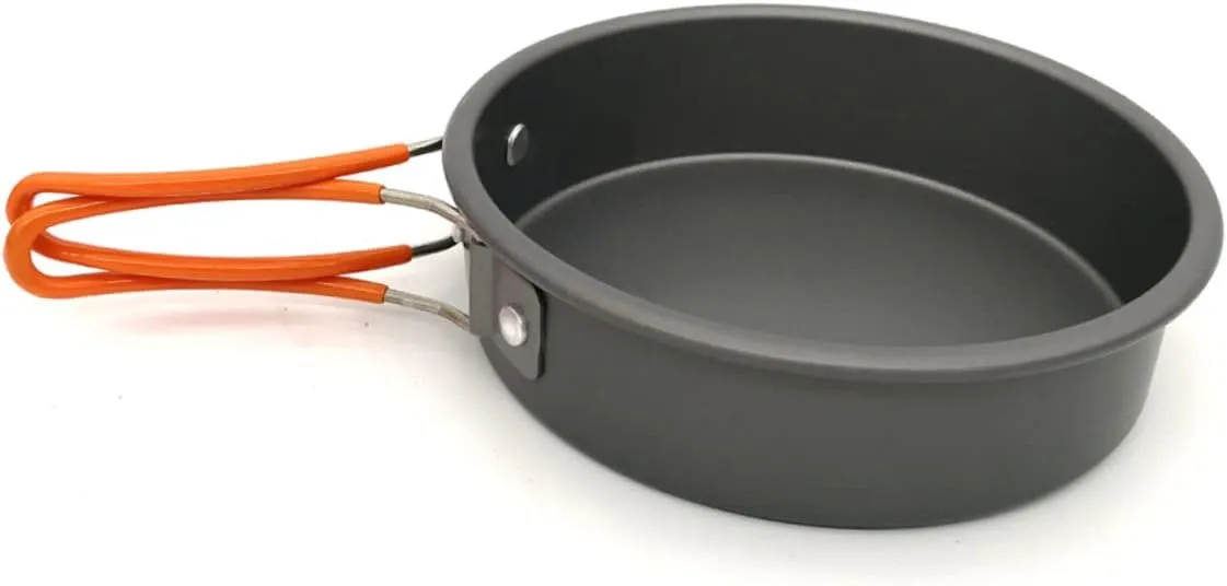 Kisangel Travel Cooking Lightweight Portable Cookware for Camping Hiking Picnics Food Grade Materials Non Sticky