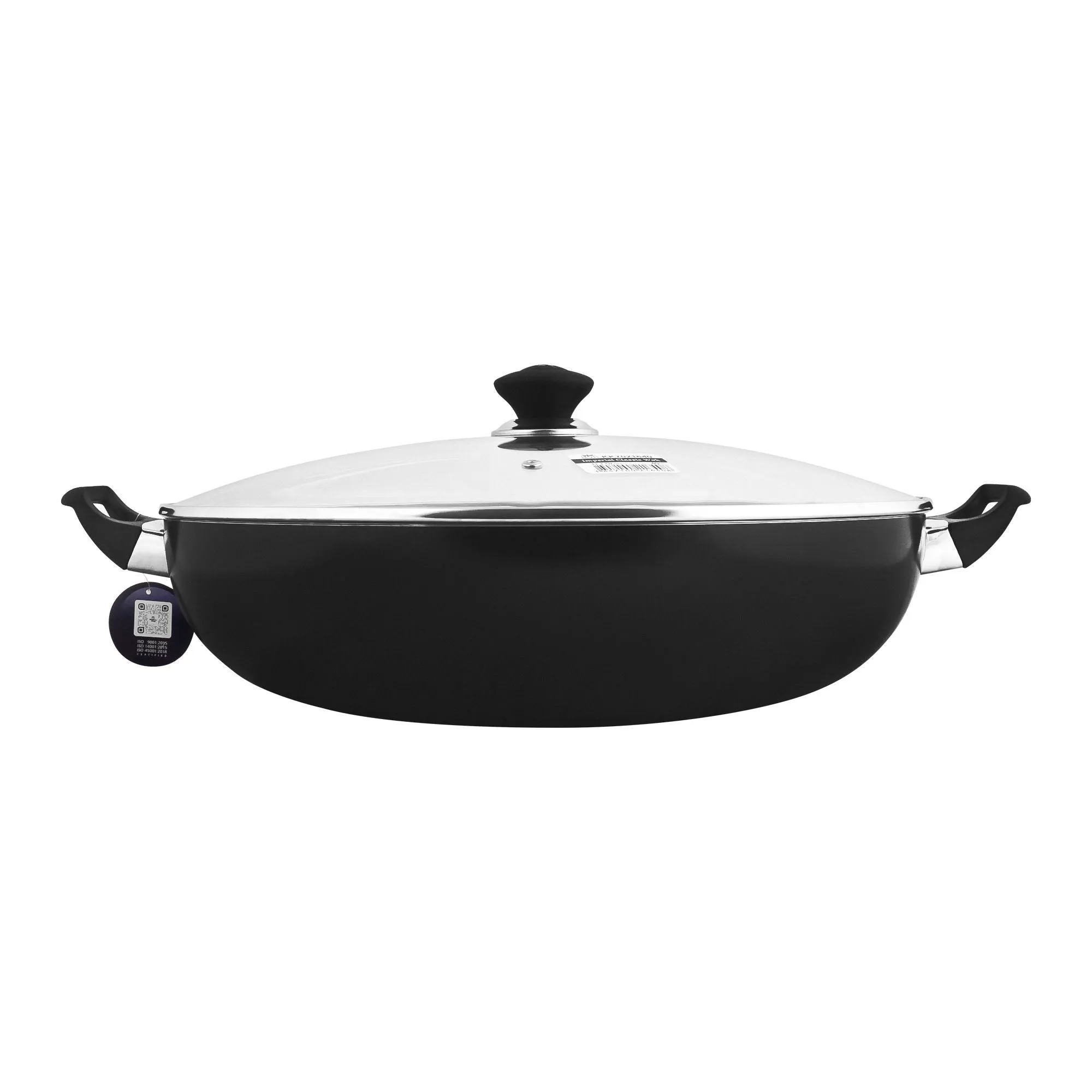 Kitchen King Imperial Classic Karai   Glass LID 32cm, Black, KK7021632