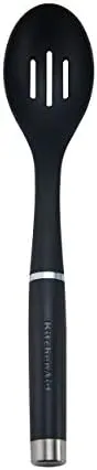 KitchenAid KO004OHOBA Gourmet Nylon Slotted Spoon, One Size, Black