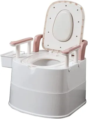 KOHARA Adult Portable Potty, with Detachable Inner Bucket and Removable Toilet Paper Holder Lightweight Outdoor Indoor Toilet for Camping Hiking RV Boating and Trip Toilet Chair