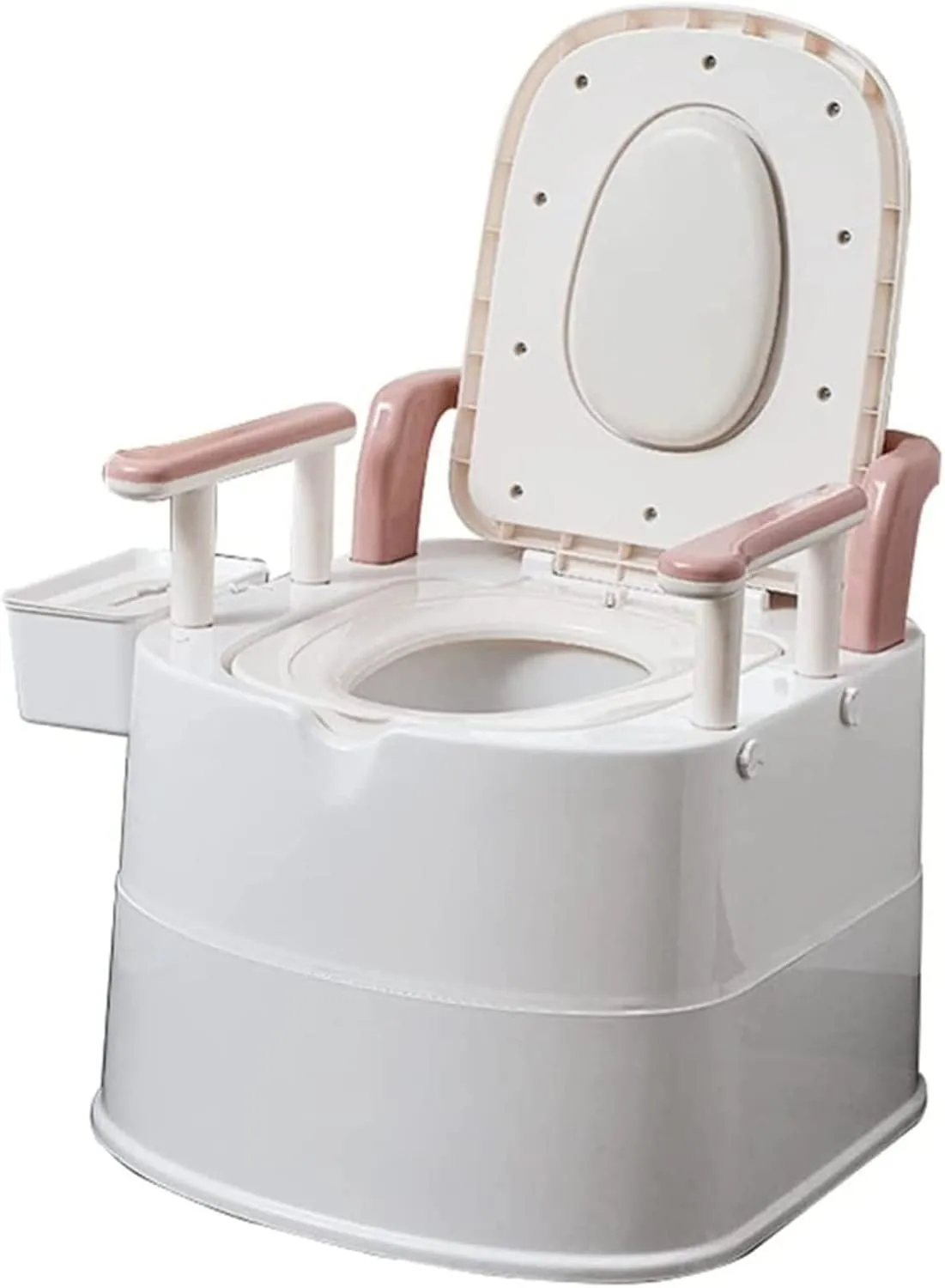 KOHARA Adult Portable Potty, with Detachable Inner Bucket and Removable Toilet Paper Holder Lightweight Outdoor Indoor Toilet for Camping Hiking RV Boating and Trip Toilet Chair