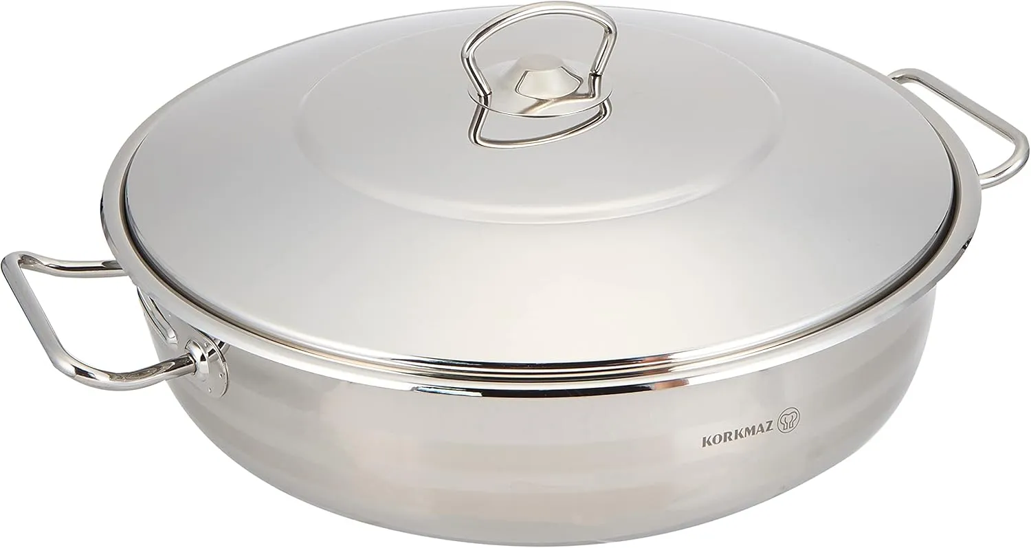 Korkmaz Stainless Steel Casserole 10qt 1pc