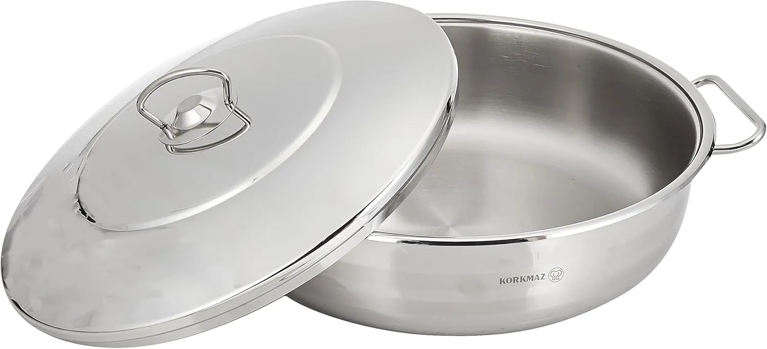 Korkmaz Stainless Steel Casserole 10qt 1pc