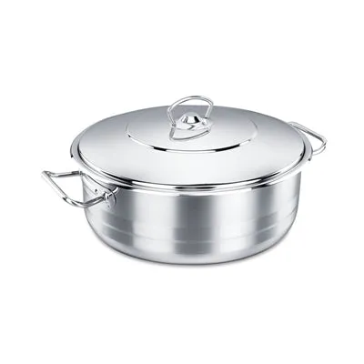 Korkmaz Stainless Steel Dutch Oven with Lid 16L 2pc