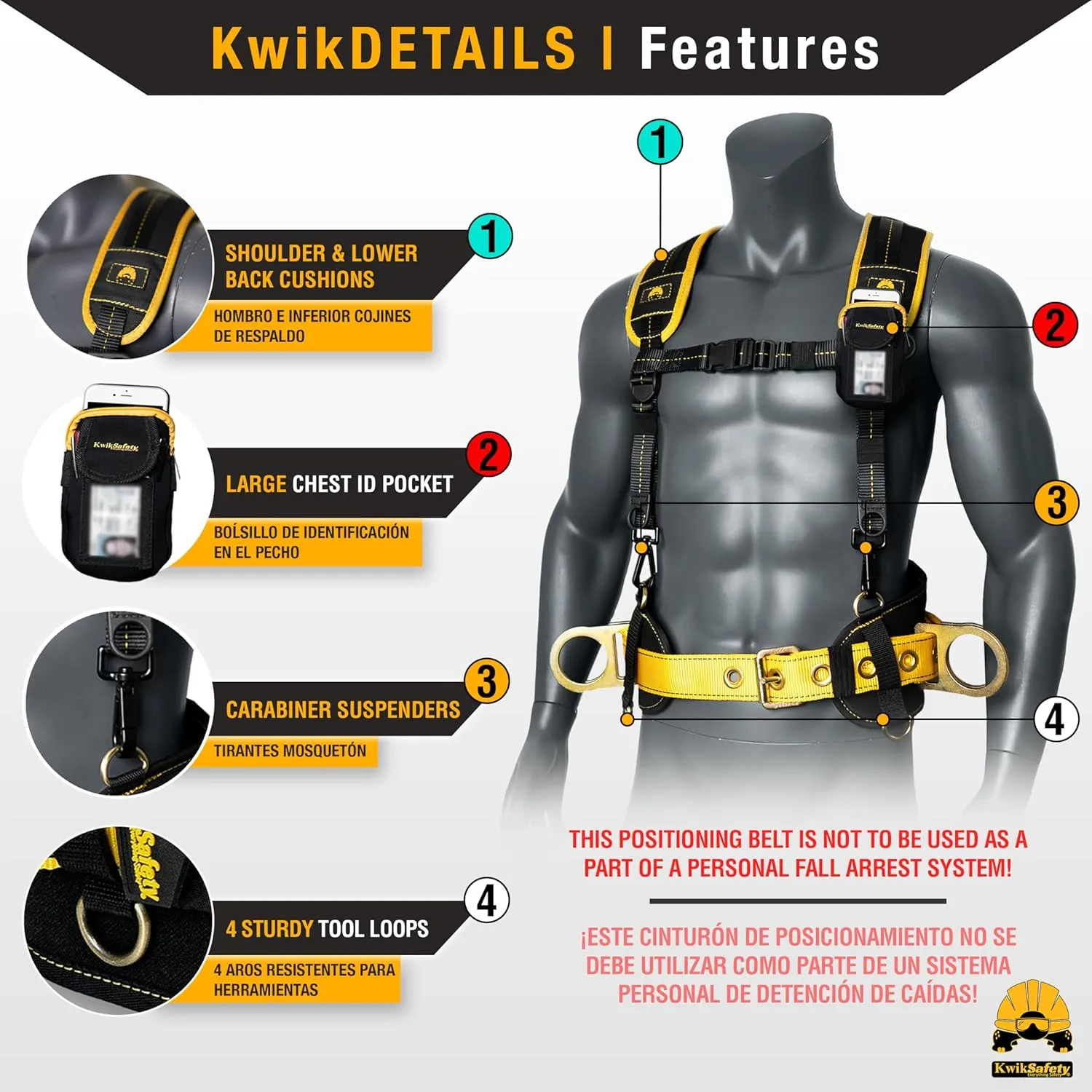 KwikSafety - Charlotte, NC - BEAVER TAIL Safety Belt for Positioning | Lineman Ironworker Cushioned Support