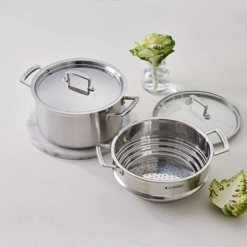 Le Creuset 3-ply Stainless Steel deep casserole