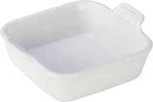 Le Creuset Heritage Square Stoneware Dish, 5-Inch, White