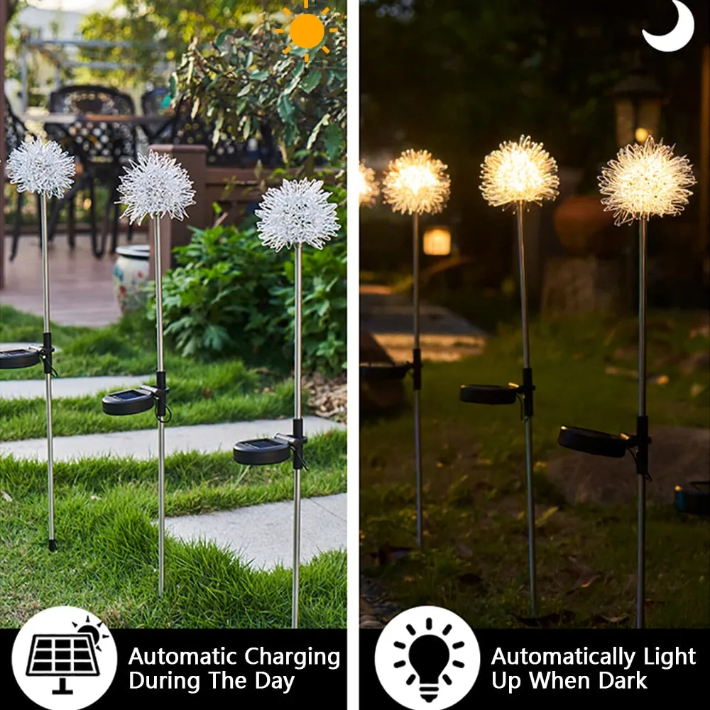 LED Solar Light Outdoor Dandelion Lights Garden Decoration String Lamp