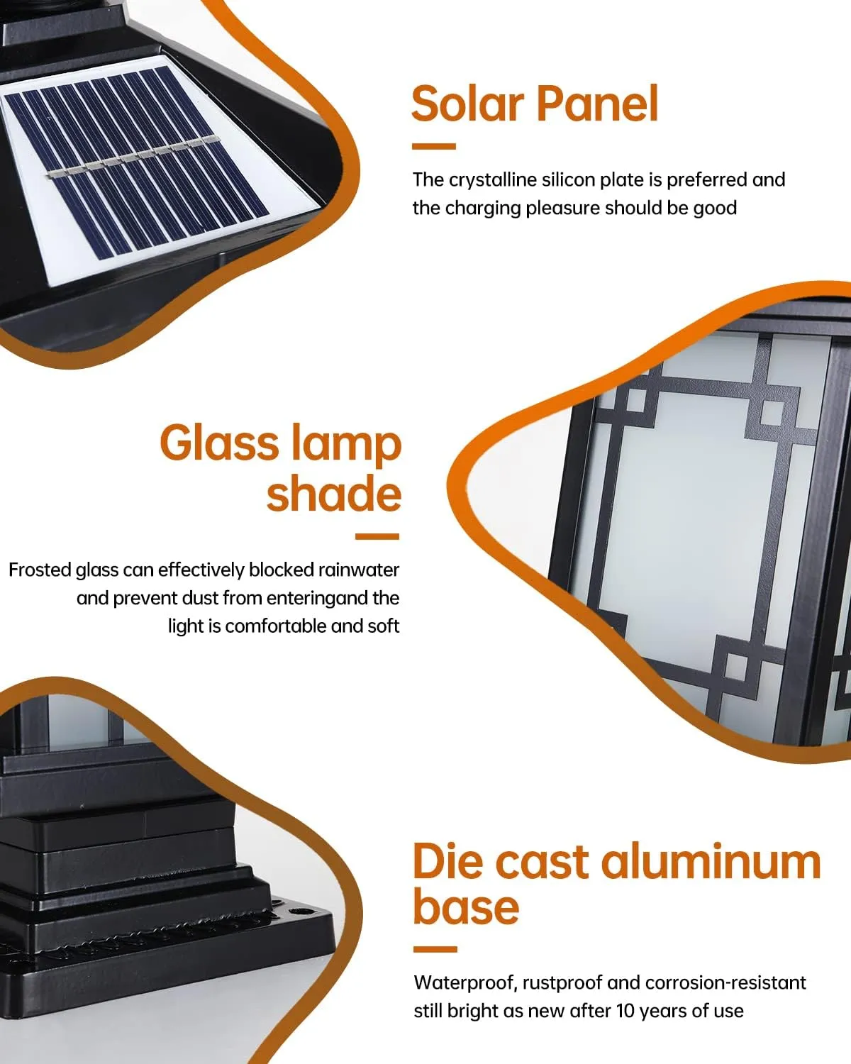 LED Solar Post Light Outdoor, Aluminum Fence Post Cap Lamp Remote Control Dimmable Pillar Lights Solar IP65 Waterproof Column Light, 15.7" X 7.3" Pillar Pedestal Lantern for Garden Yard