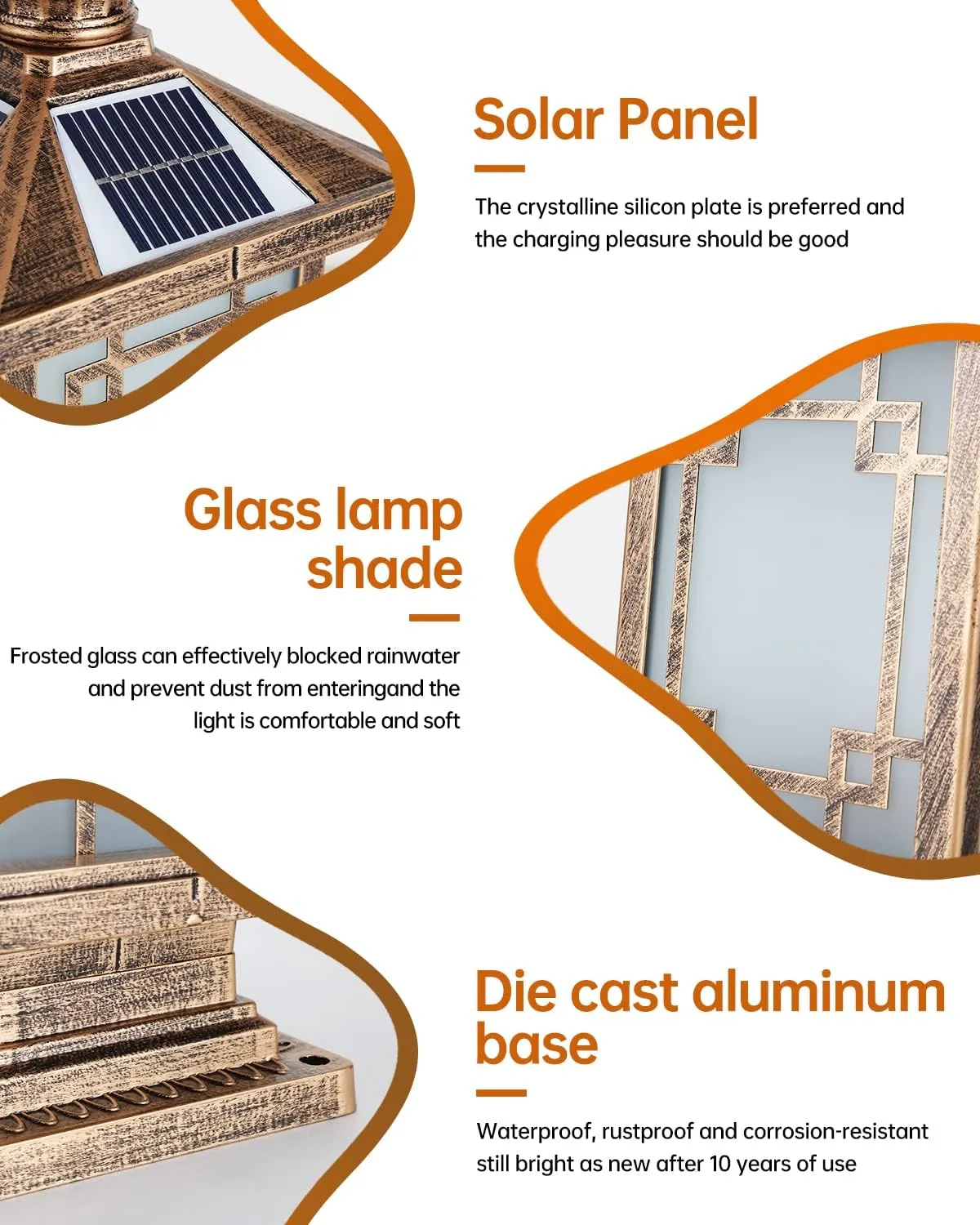 LED Solar Post Light Outdoor, Aluminum Fence Post Cap Lamp Remote Control Dimmable Pillar Lights Solar IP65 Waterproof Column Light, 15.7" X 7.3" Pillar Pedestal Lantern for Garden Yard