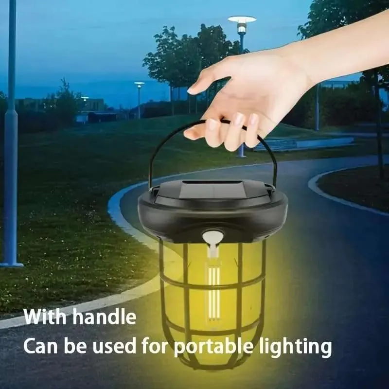 Lighting Easy-to-use Solar Outdoor,Solar &amp; 3 with Camping Lamp Solar Modes Quick turnaround Lights Camping Wall Lantern Motion Sensor, LED Waterproof Lights