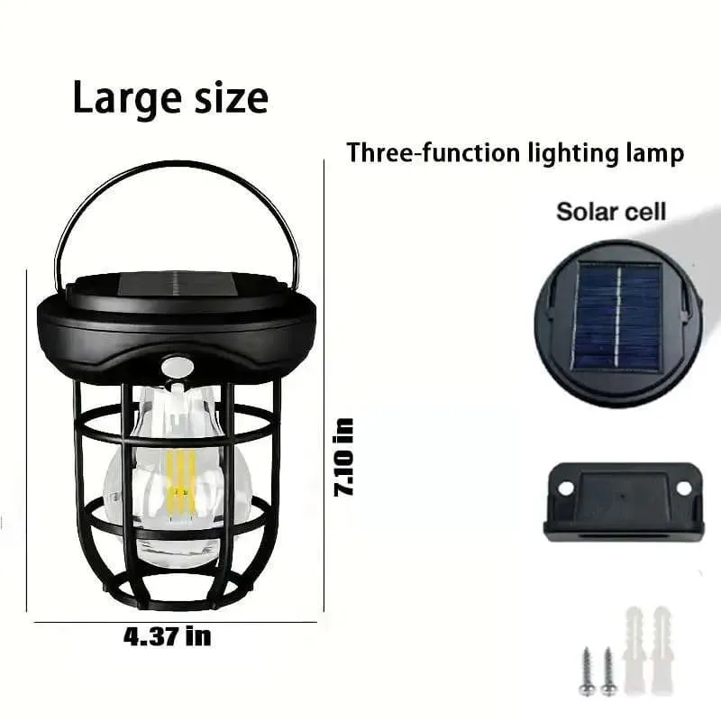 Lighting Easy-to-use Solar Outdoor,Solar &amp; 3 with Camping Lamp Solar Modes Quick turnaround Lights Camping Wall Lantern Motion Sensor, LED Waterproof Lights