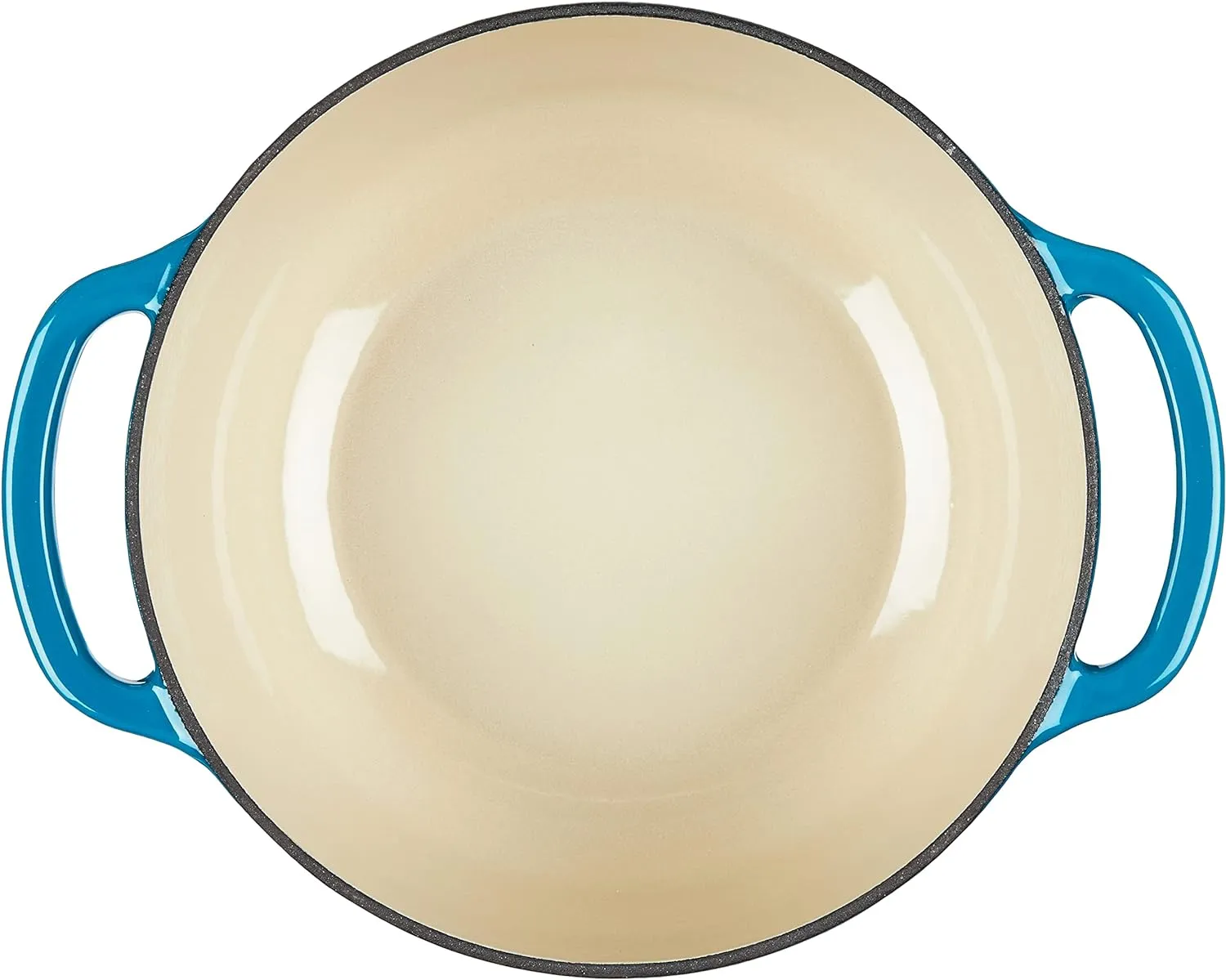 Lodge 4.5 Quart Enameled Cast Iron Dutch Oven with Lid – Dual Handles – Oven Safe up to 500° F or on Stovetop - Use to Marinate, Cook, Bake, Refrigerate and Serve – Cornflower Blue