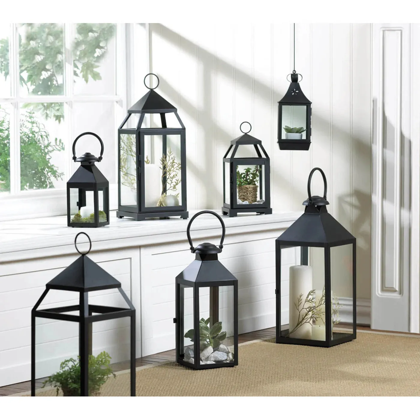 Luxurious LANTERN BLACK MEDIUM REVERE Quick shipping CANDLE