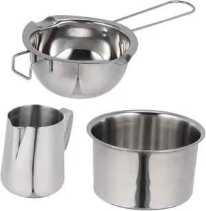 MAGICLULU 2-in-1 Cheese Butter Melting Pot Compact Hiking Cookware Stainless Steel Even Heat Distribution