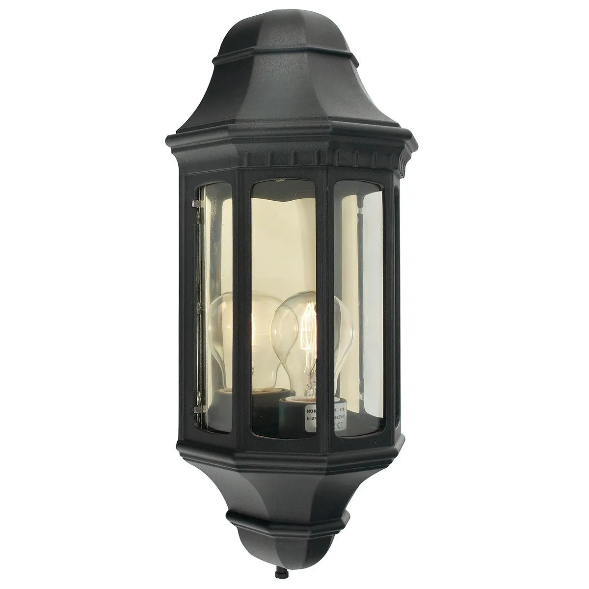 Malaga 1 Light Wall Lantern - Black  | Black