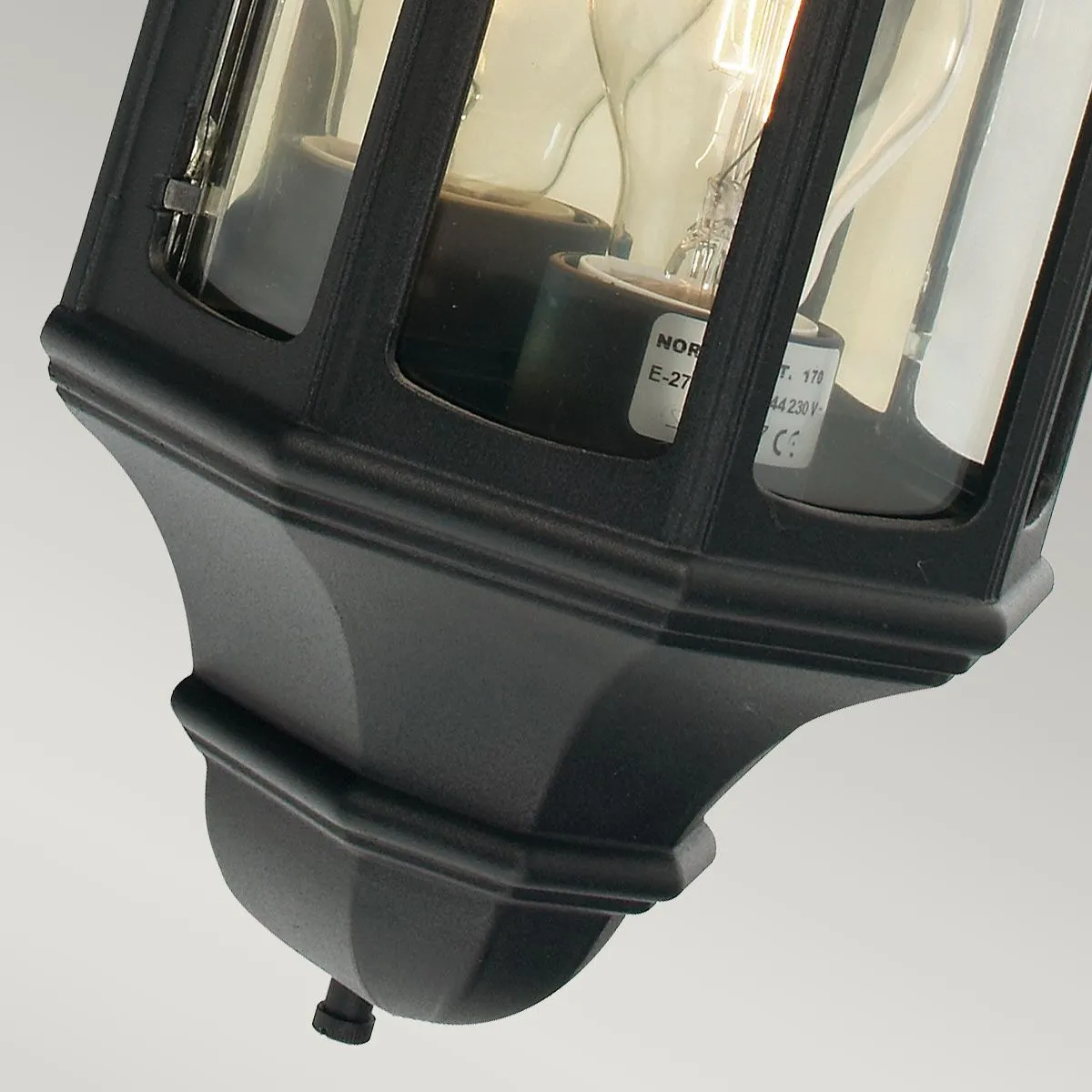 Malaga 1 Light Wall Lantern - Black  | Black