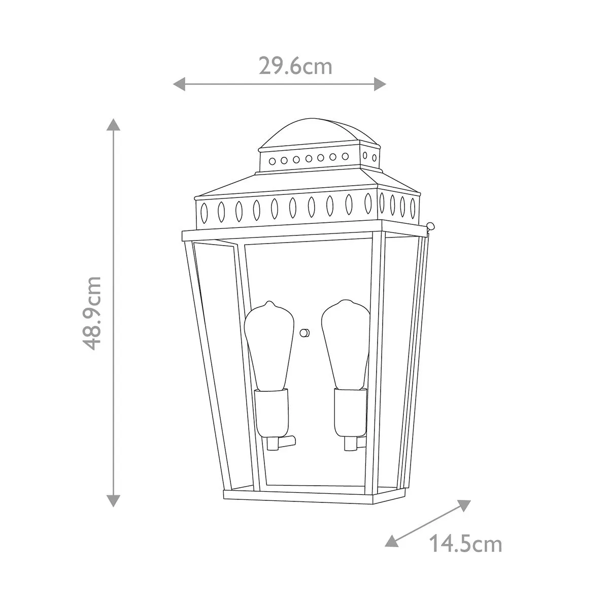 Mansion House 1 Light Large Wall Lantern | Aged Brass