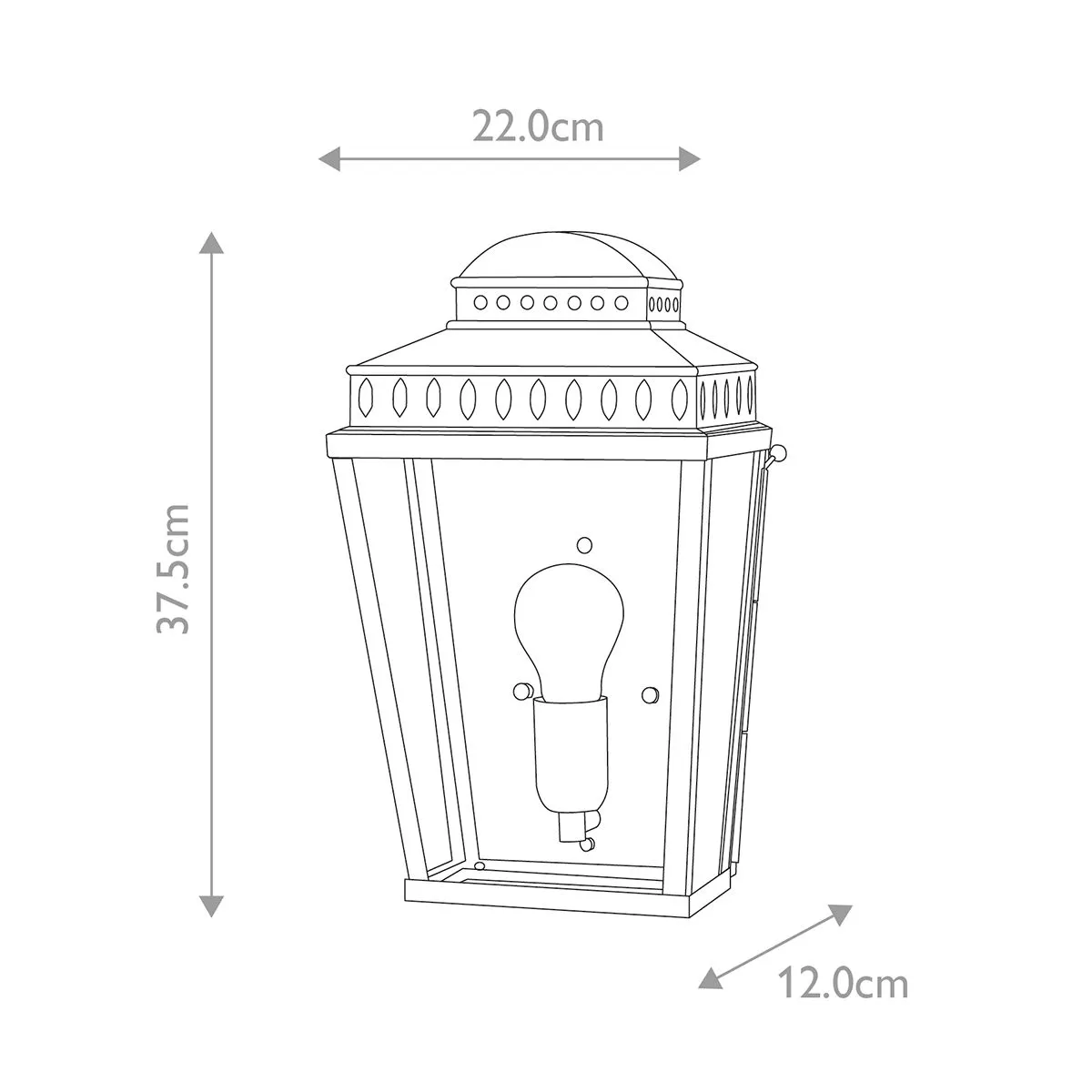 Mansion House 1 Light Wall Lantern | Polished Nickel
