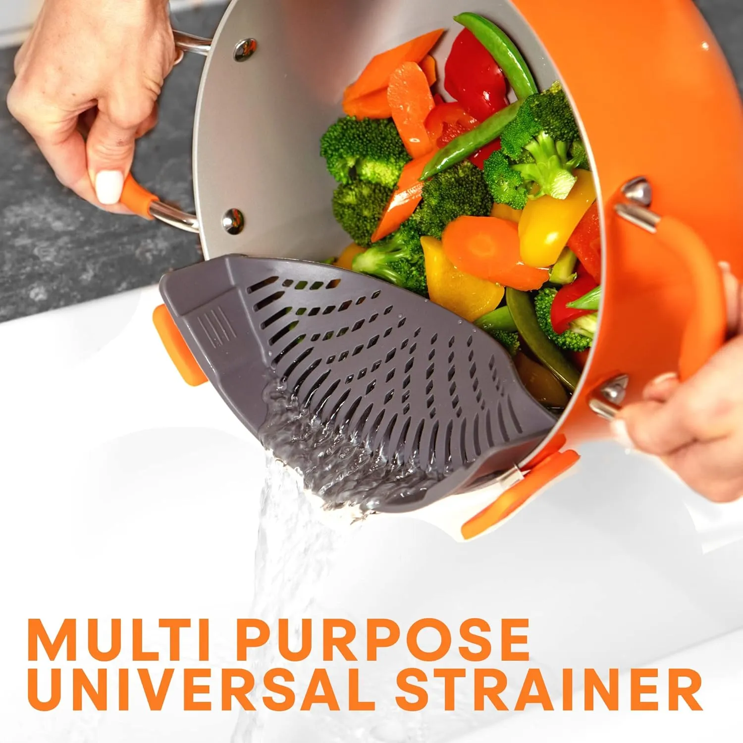MasterChef 10-Piece Cookware Set, Gray, Antimicrobial Technology, Ceramic, Titanium Non-stick Coating, PTFE/PFOA/PFOS-Free, Induction Safe