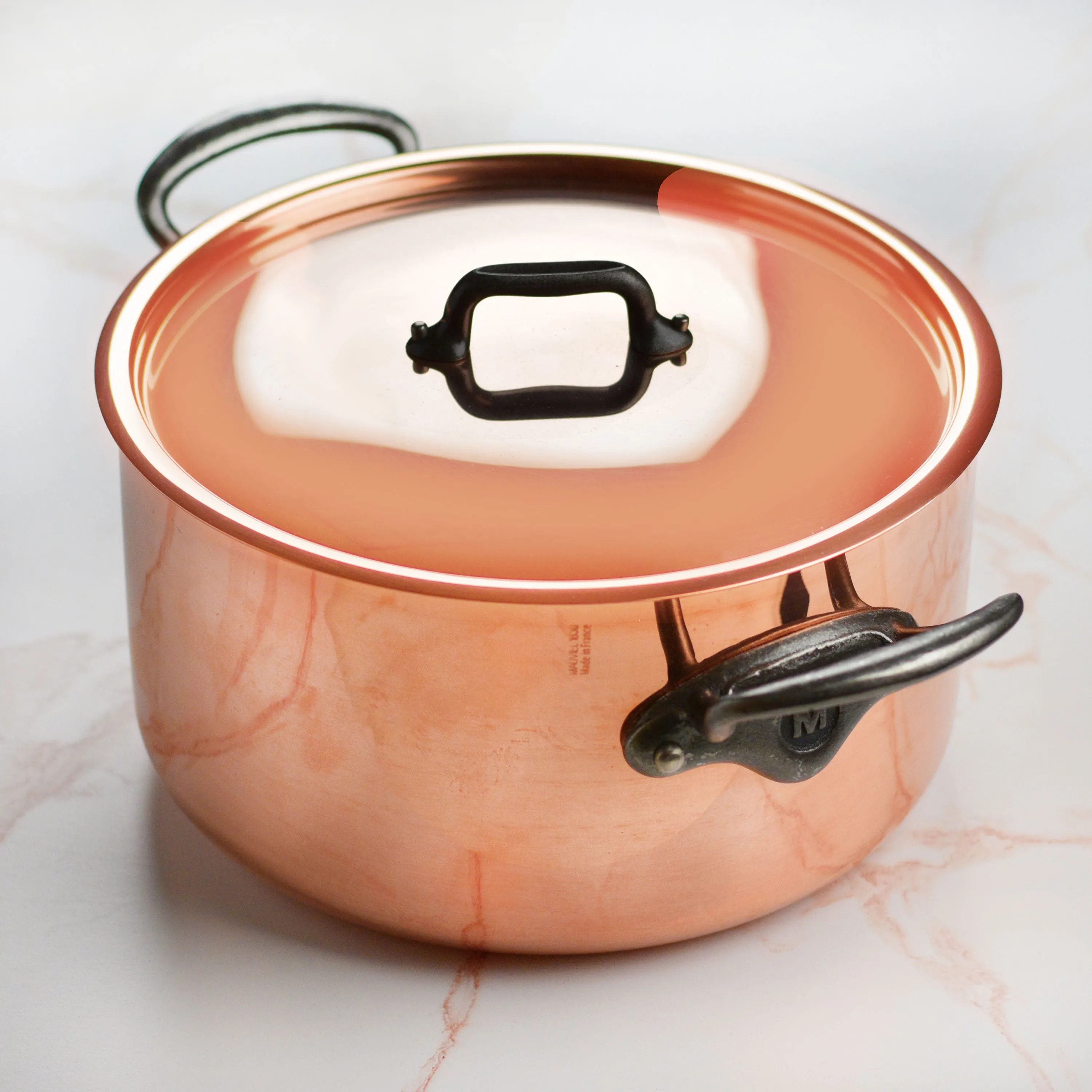 Mauviel M200Ci 9.4-quart Copper Stock Pot