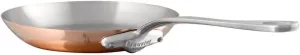 Mauviel M'Heritage 150 S 1.5mm Polished Copper & Stainless Steel Frying Pan With Cast Stainless Steel Handle, 10.2-in, Made In France