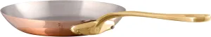 Mauviel M'Heritage 200 B 2mm Polished Copper & Stainless Steel Frying Pan With Brass Handles, 11.8-in, Made In France