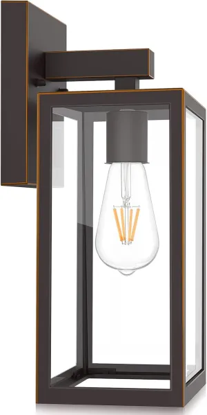 MAXvolador Outdoor Wall Lantern, Large Exterior Waterproof Wall Sconce Light Fixture, Oil Rubbed Bronze Anti-Rust Mount Lights, E26 Porch Patio Lighting