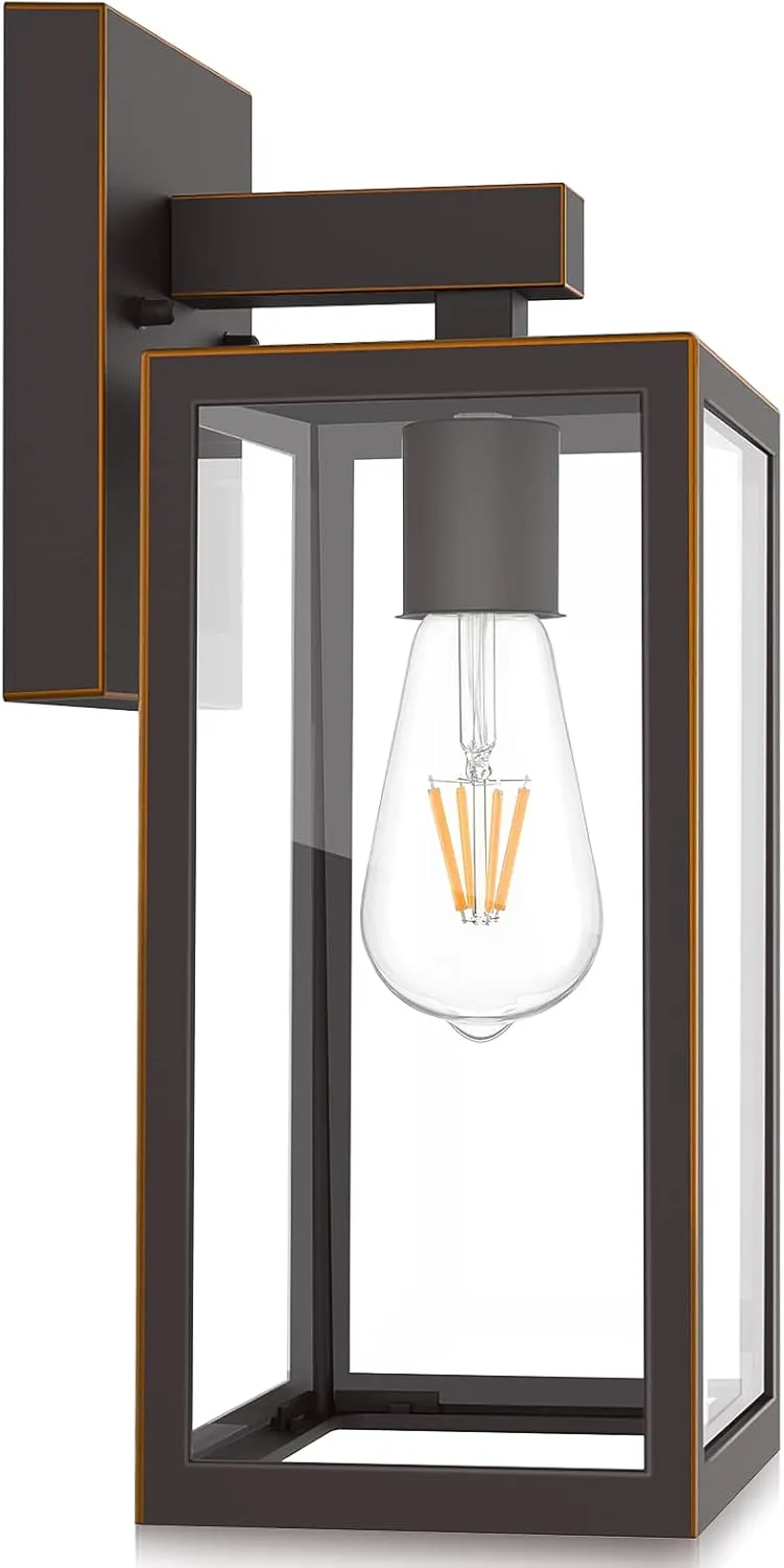 MAXvolador Outdoor Wall Lantern, Large Exterior Waterproof Wall Sconce Light Fixture, Oil Rubbed Bronze Anti-Rust Mount Lights, E26 Porch Patio Lighting
