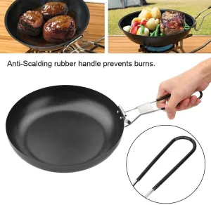 MDybf Camping Foldable Pan Outdoor Portable Pan Foldable Camping Cookware Non-Stick Pan Cooking Frying Camping Picnic Hiking Utensils