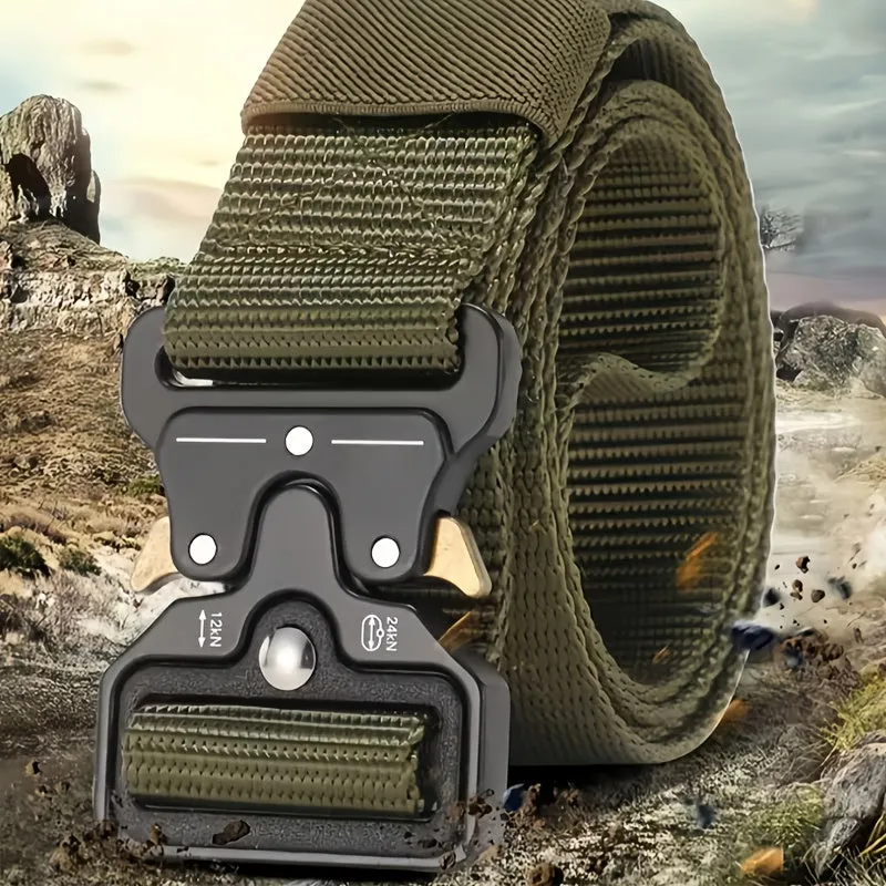 Men's Tactical Belt with Carabiner Buckle