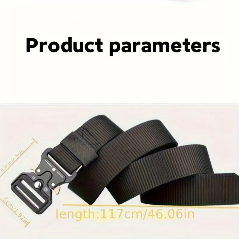 Men's Tactical Belt with Carabiner Buckle