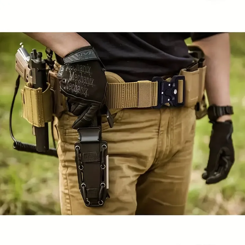 Men's Tactical Belt with Carabiner Buckle